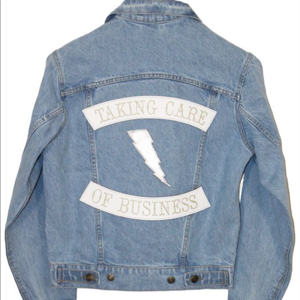 Understated Leather Denim Jacket